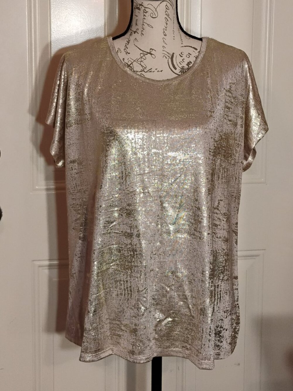 Park & Main Woman Blouse Pullover Size 1X Color Bright Gold